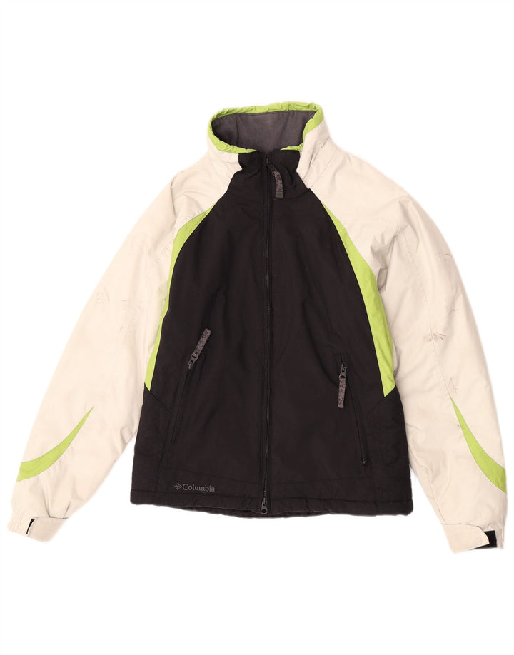 Jachetă de schi Columbia, supradimensionată, pentru femei UK 10 Small, negru, din nailon