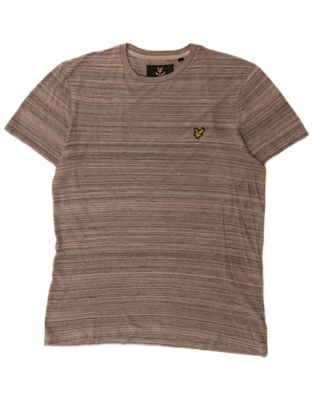 Tricou pentru bărbați Lyle & Scott Top din bumbac cu dungi, gri mediu