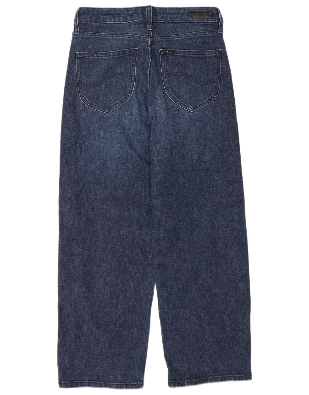 Blugi LEE pentru femei cu talie înaltă, cu picioare largi, L26 L25, bumbac albastru