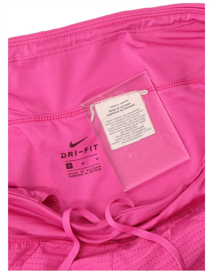 Pantaloni scurti sport NIKE Dri Fit pentru femei UK 14 Poliester roz mediu
