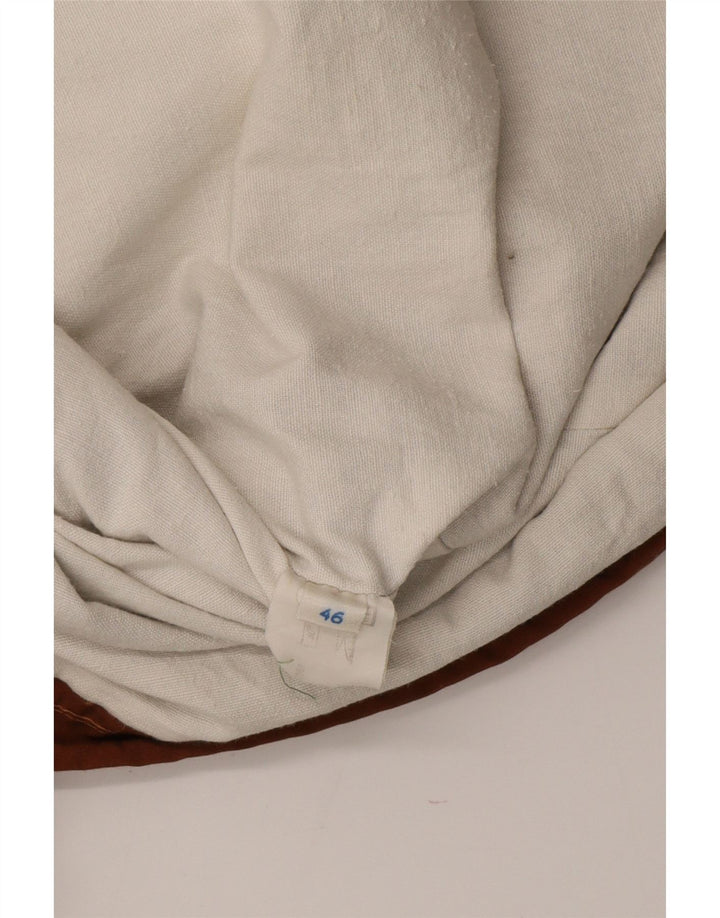 Jachetă de vânt cu glugă vintage pentru bărbați IT 46 Small Beige Colorblock