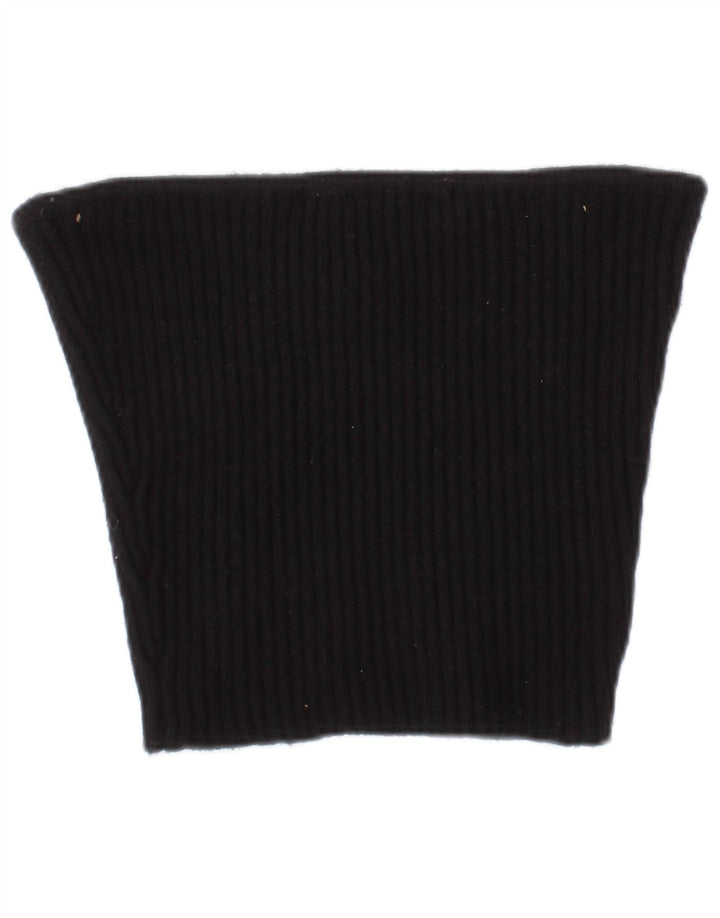 Top crop pentru femei Zara, cu umăr deschis, mic, negru, viscoză