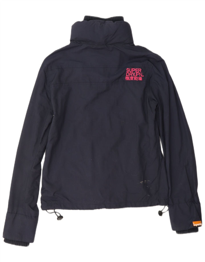 Jachetă de ploaie Superdry pentru femei UK 14 Medium Navy Blue Marine
