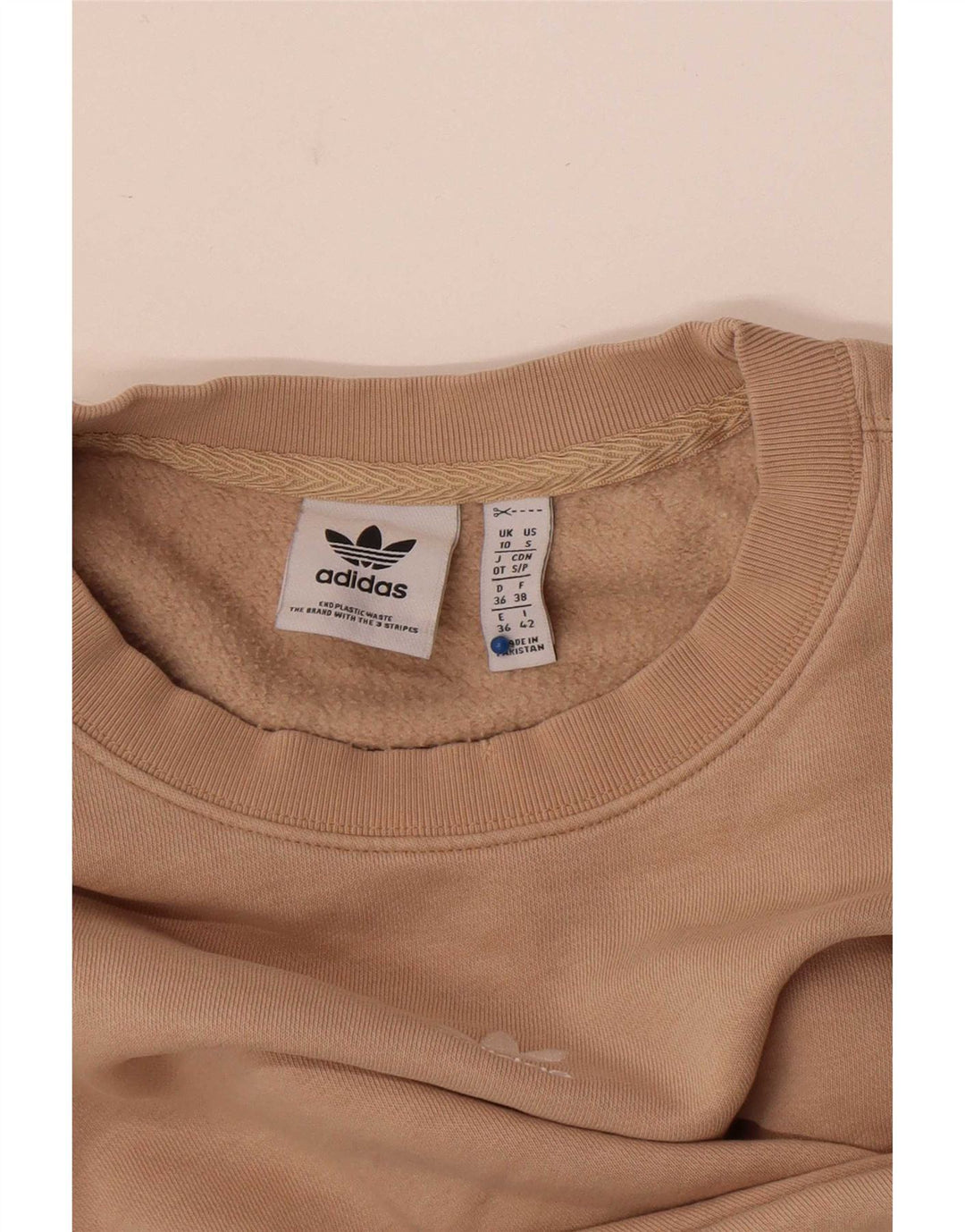 Pulover Adidas Crop Oversized pentru femei UK 10 Mic Bej