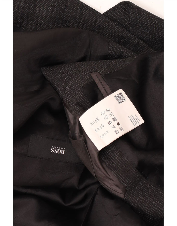 Blazer pentru bărbați Hugo Boss cu 2 nasturi EU 52 XL Lână virgină gri