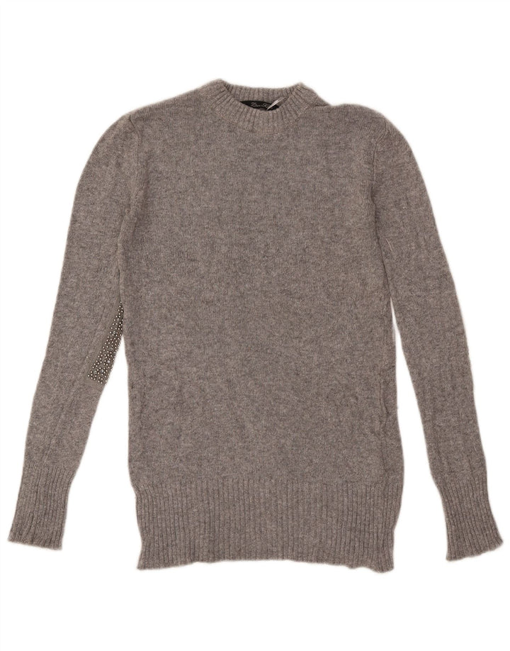 Pulover pentru damă Zara, cu gât turnut, UK 10, mic, gri, viscoză