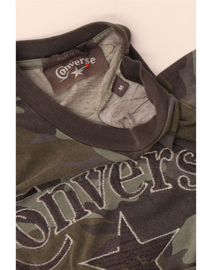 Tricou grafic Converse pentru bărbați Top Medium Khaki Camouflage
