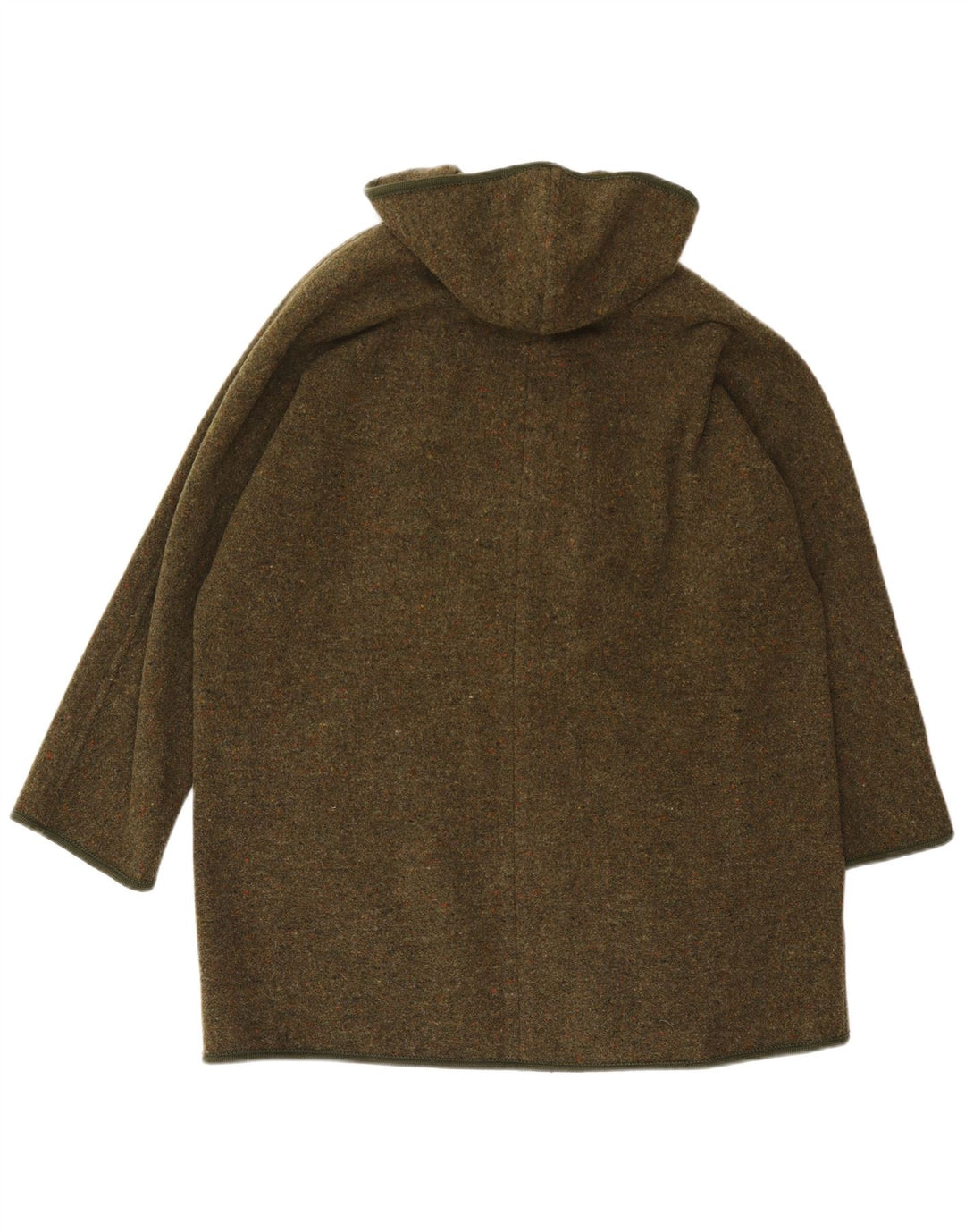 Pardesiu supradimensionat cu glugă pentru femei Merlet IT 46 Lână mare kaki cu pete
