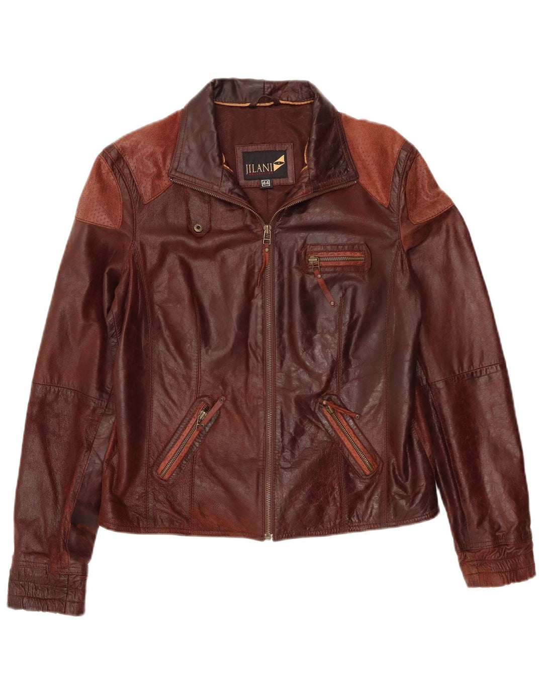 Geaca de Piele Jilani Femei IT 44 Medium Burgundy Piele