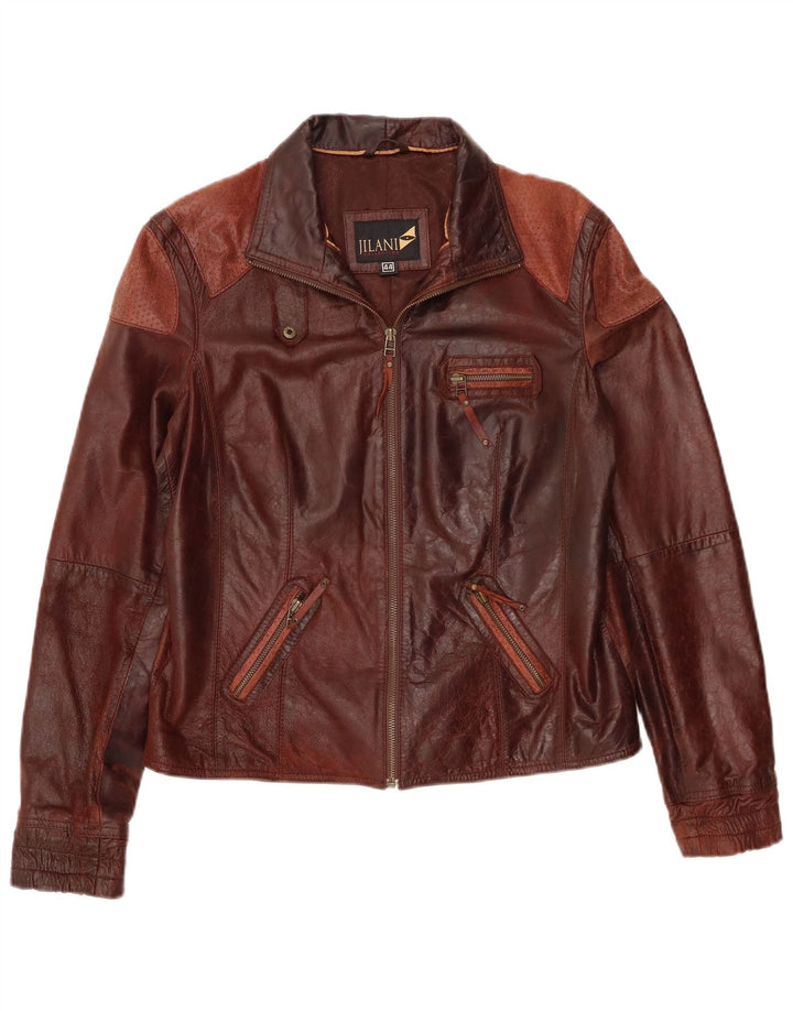 Geaca de Piele Jilani Femei IT 44 Medium Burgundy Piele