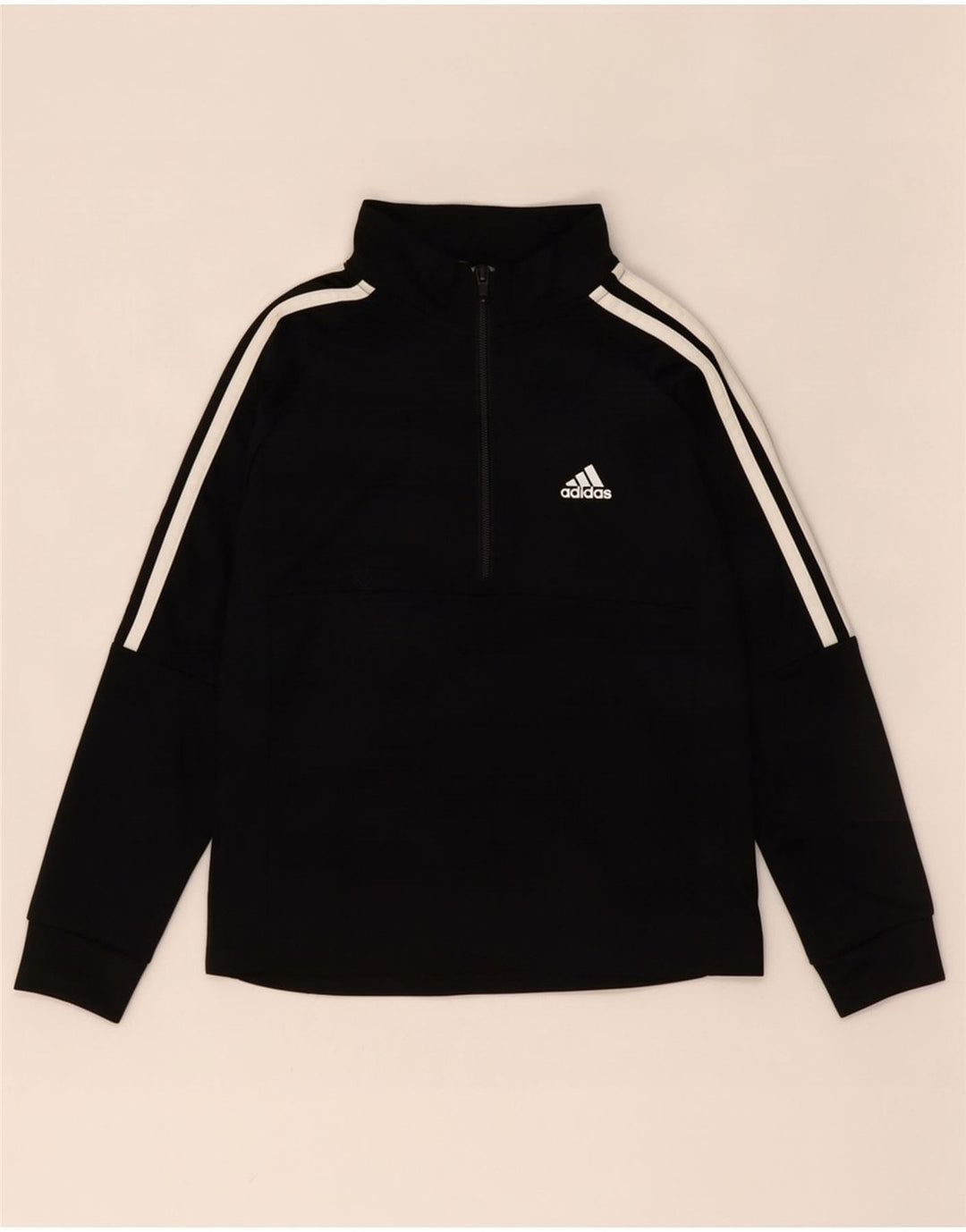 Adidas Boys Aeroready Zip Neck Pullover Trening Top 9-10 ani negru