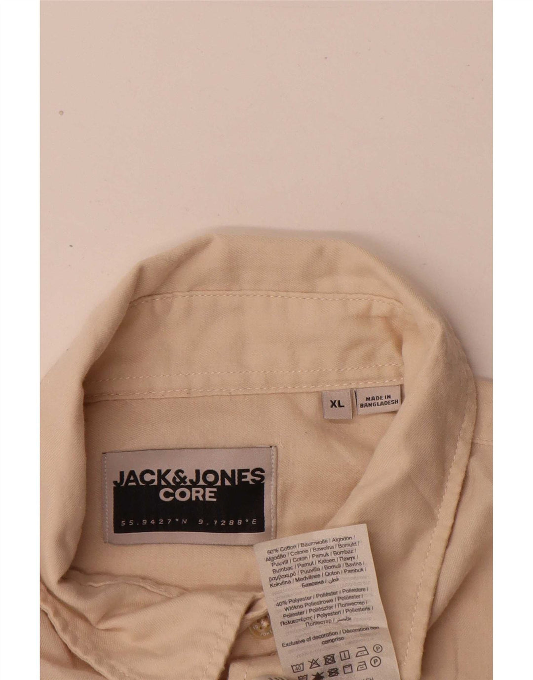 Cămașă Jack & Jones pentru bărbați XL, bej, bumbac