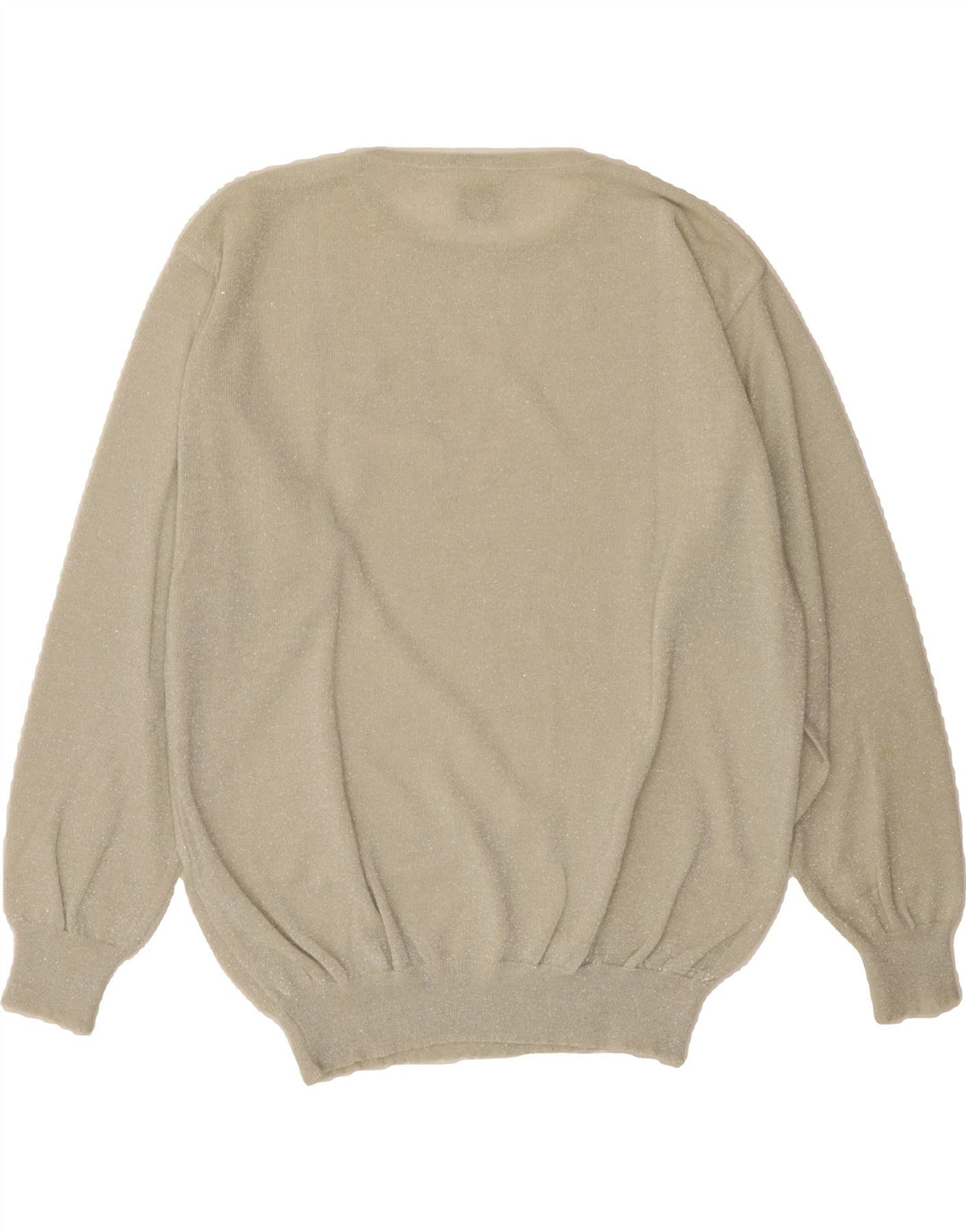 VINTAGE Womens Boat Neck Jumper Sweater IT 42 Medium Beige Vintage Vintage and Second-Hand Vintage from Messina Hembry 