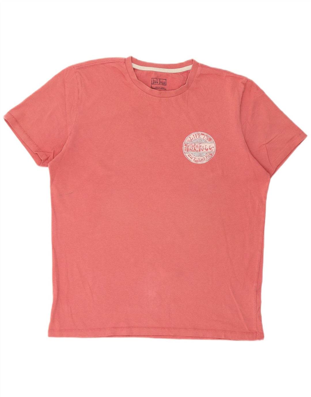 Tricou grafic pentru bărbați Fat Face Top mare bumbac roz