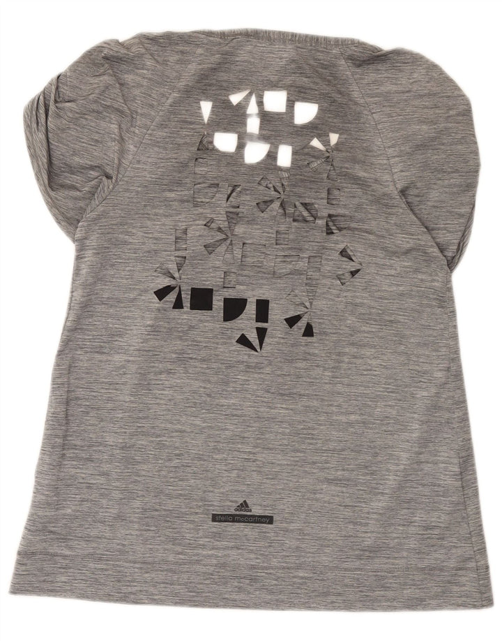 Top cu tunică grafică Stella McCartney pentru femei Adidas EU 36 Poliester mic gri