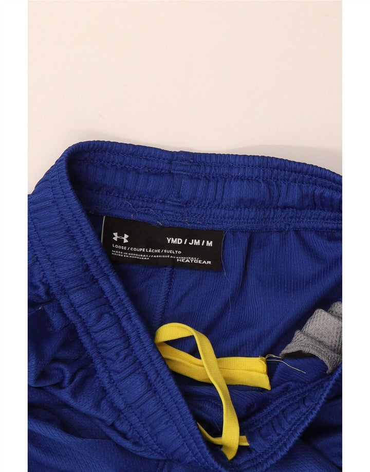 Pantaloni scurți sport grafic pentru băieți UNDER ARMOUR Heat Gear 9-10 ani, albastru mediu