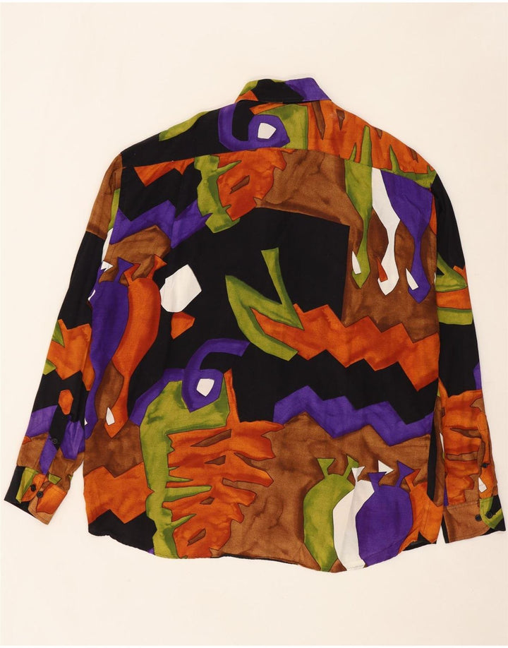 Cămașă Vintage pentru bărbați cu model abstract XL, viscoză multicoloră