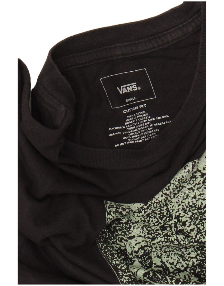 Tricou grafic personalizat VANS pentru bărbați Top mic bumbac negru