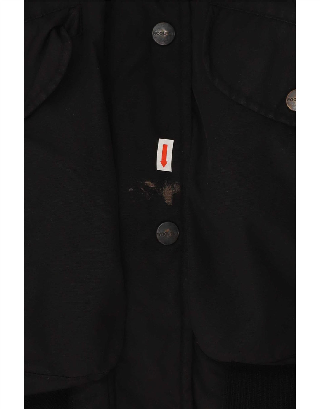 Jachetă căptușită cu glugă Woolrich pentru femei UK 14 Poliester mediu negru