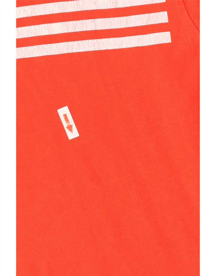 Tricou grafic pentru bărbați Adidas Top, bumbac roșu mediu