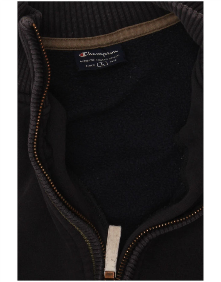 Pulover pentru bărbați Champion, cu fermoar, cu gât, mare, bleumarin