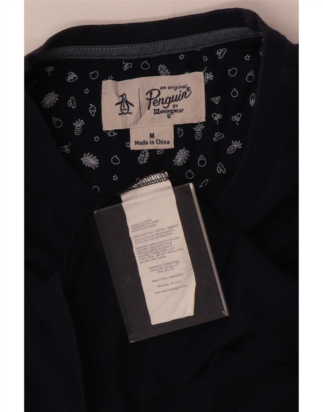 Tricou pentru bărbați Penguin Top Mediu Bleumarin Bumbac