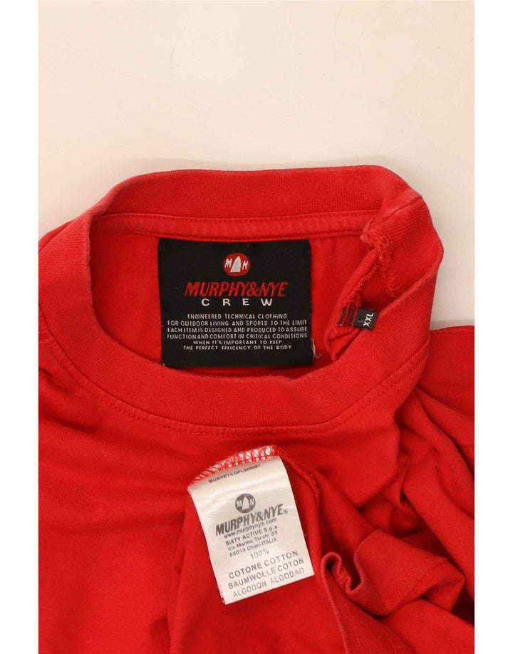 Tricou grafic Murphy & Nye pentru bărbați Top 2XL bumbac roșu