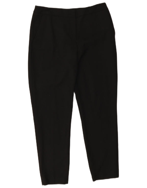 Pantaloni chino subțiri Hobbs pentru femei UK 12 Medium L32 L28 Lână neagră