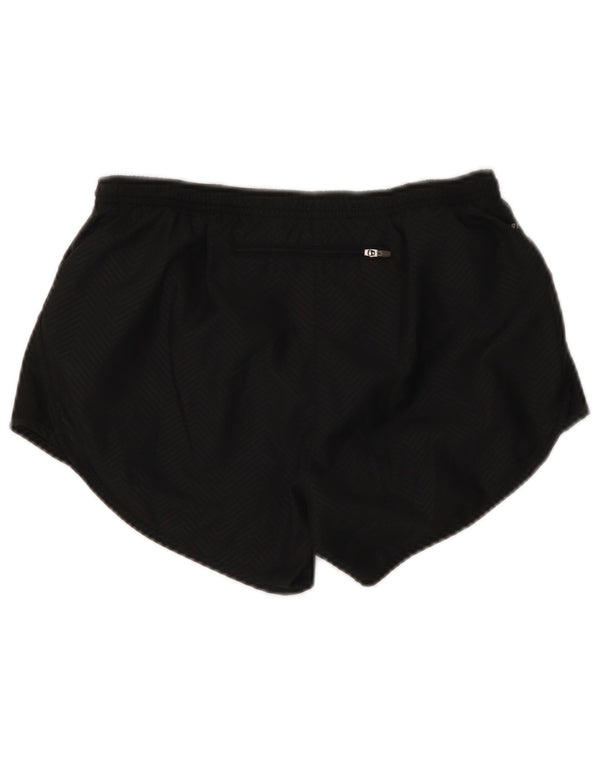 Pantaloni scurți sport Nike Dri Fit pentru femei UK 10 Small Black Chevron Poliester