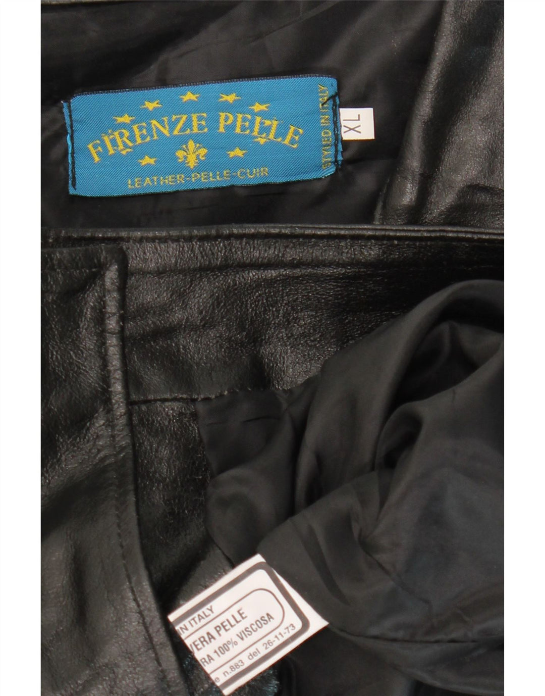 Jachetă de piele pentru bărbați VINTAGE UK 42 XL din piele neagră
