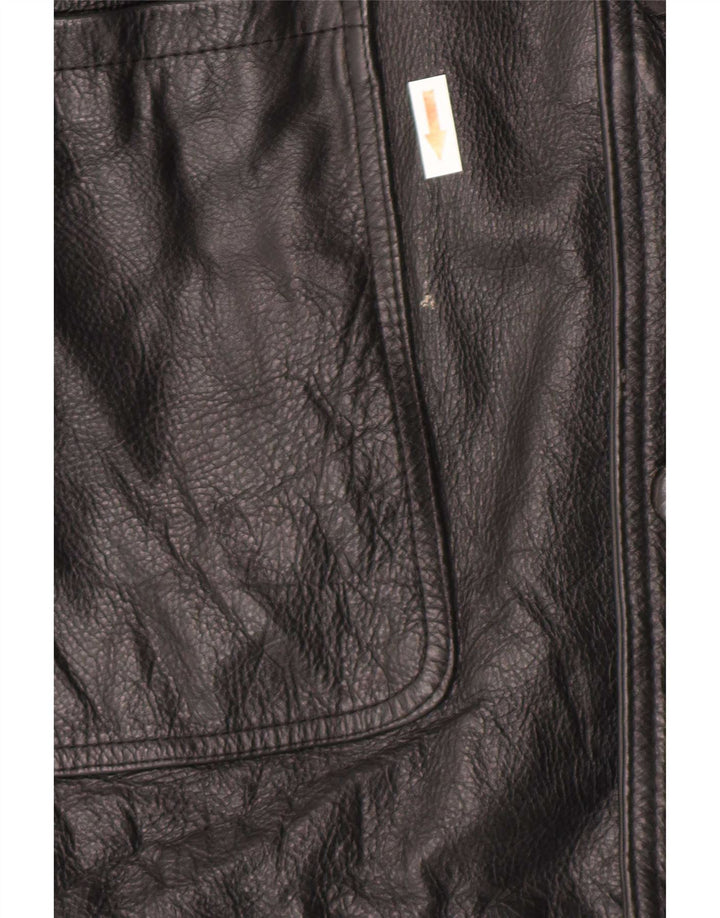 Geacă de piele vintage pentru bărbați IT 52 XL neagră