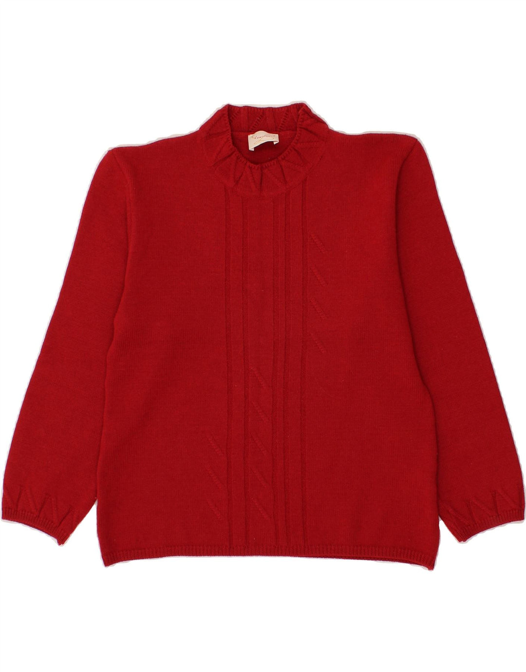 LEWINGER Womens Turtle Neck Jumper Sweater UK 16 Large Red Cotton Vintage Lewinger and Second-Hand Lewinger from Messina Hembry 