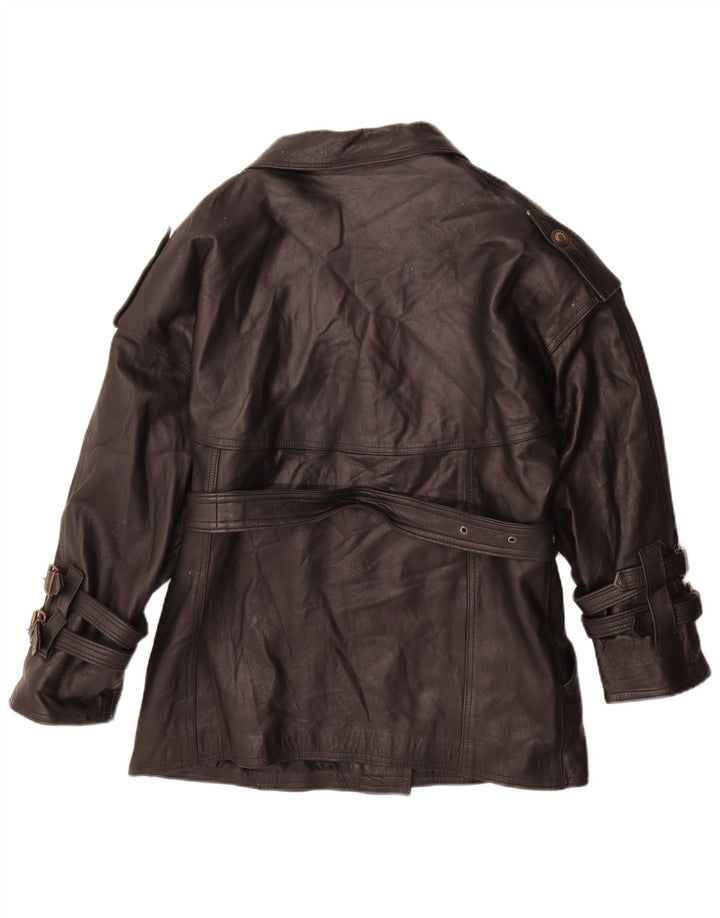 Jachetă de piele pentru femei Antica Pelleria UK 14 Medium Black Leather