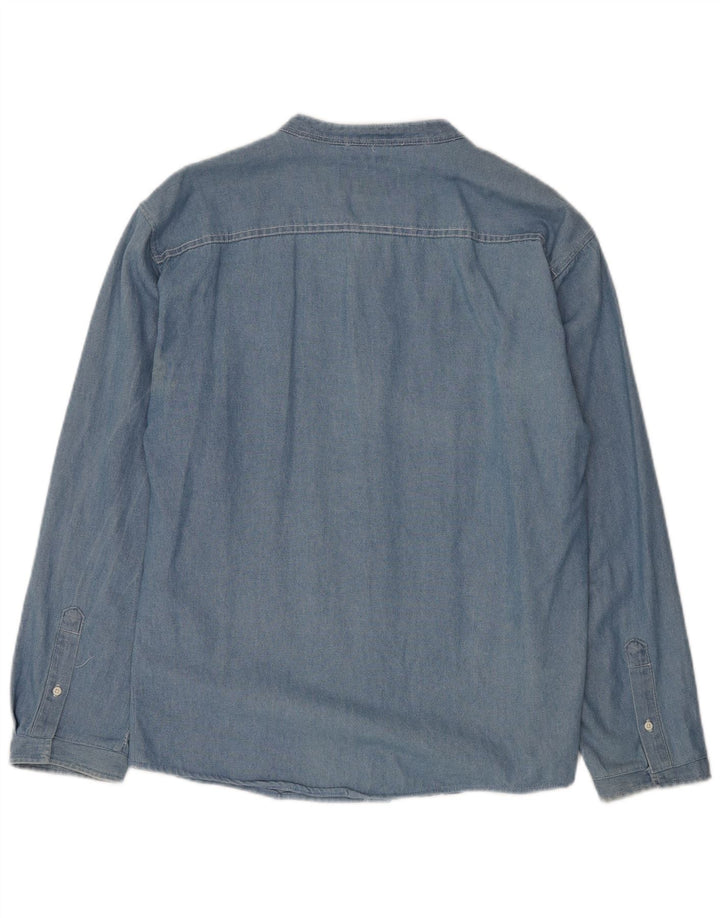 Cămașă din blugi pentru bărbați AMERICAN RAG, bumbac albastru 3XL