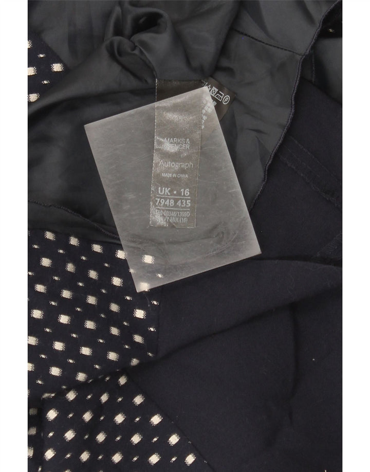 Rochie teacă pentru femei Marks & Spencer UK 16 mare bleumarin cu pete