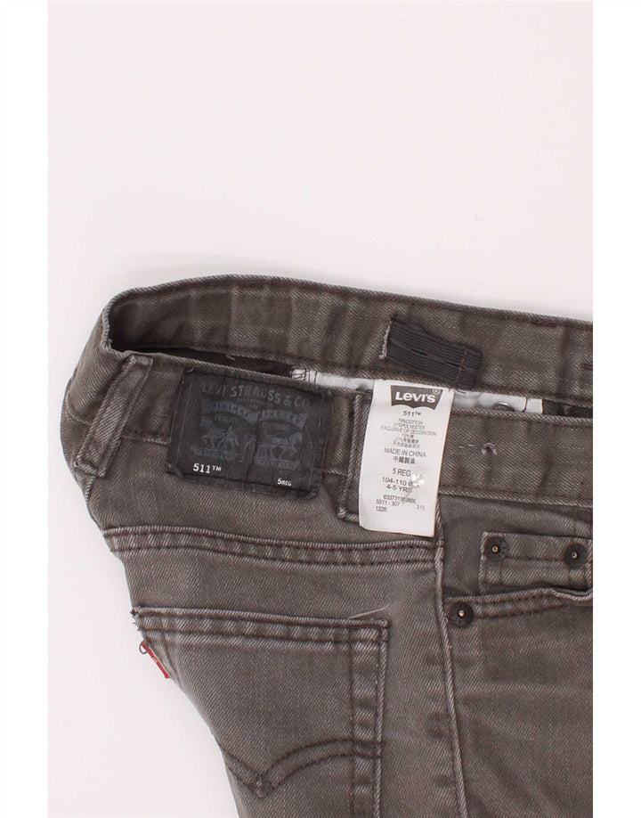 Levi's Boys 511 Distressed Slim Jeans 4-5 ani W22 L18 bumbac gri