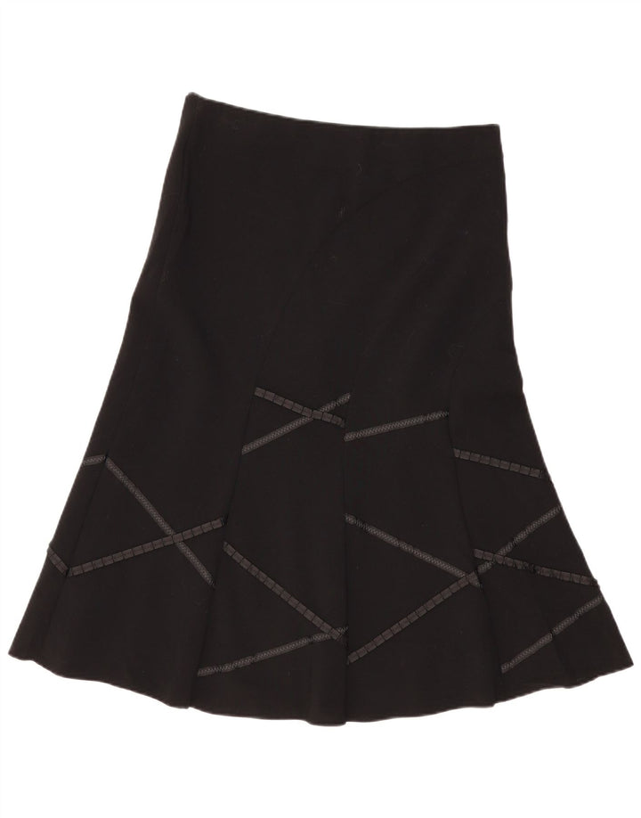Fustă A-Line pentru femei Marks & Spencer UK 12 Medium W34 Negru Geometric