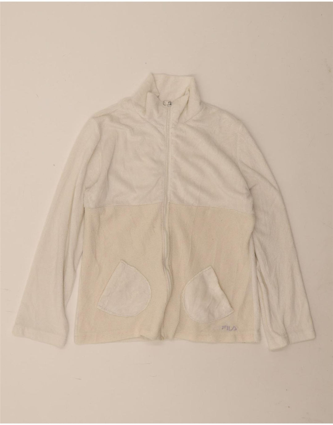 Jachetă fleece pentru femei Fila UK 16 Large White