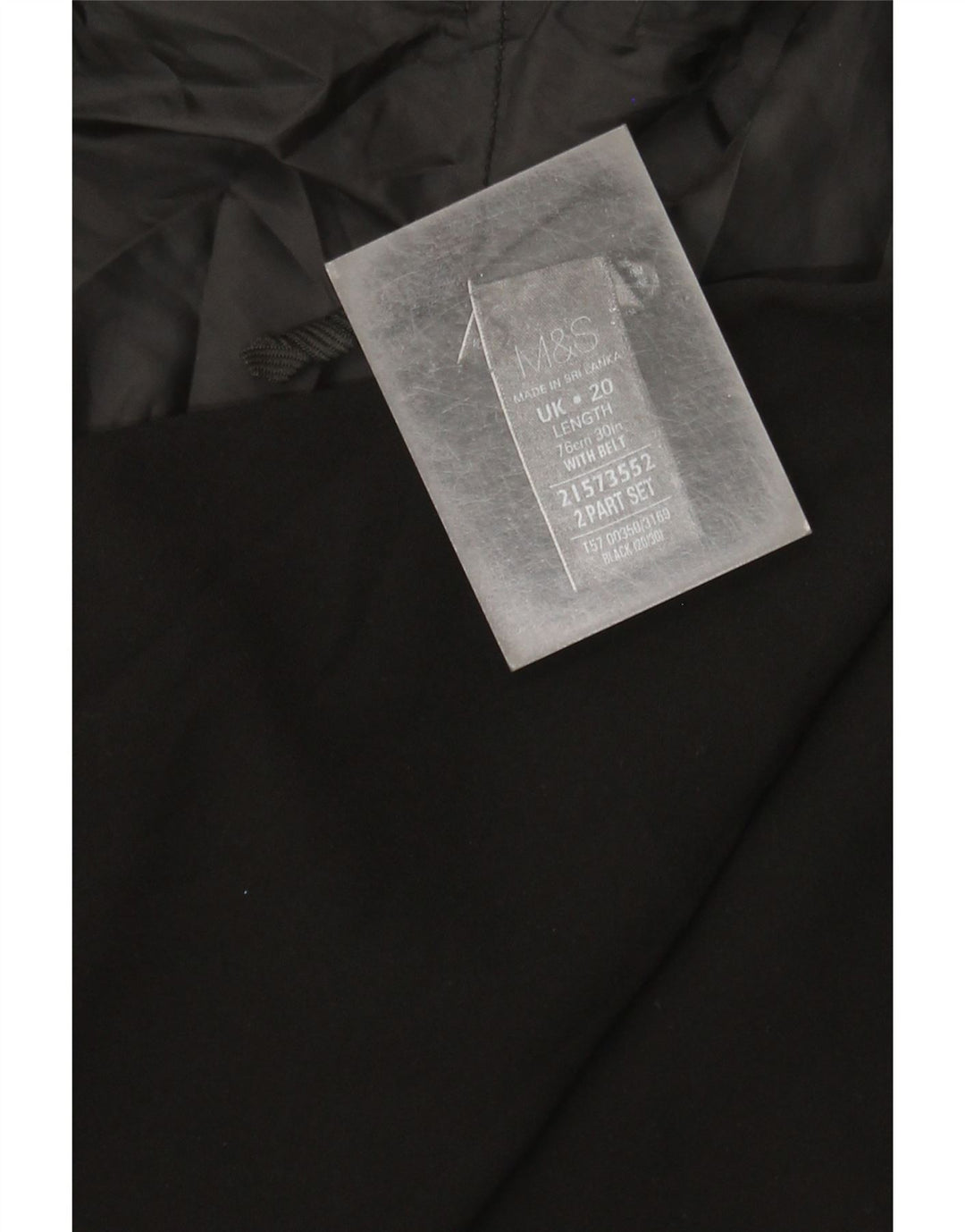 Fustă A-Line pentru femei Marks & Spencer UK 20 2XL W40 Poliester negru