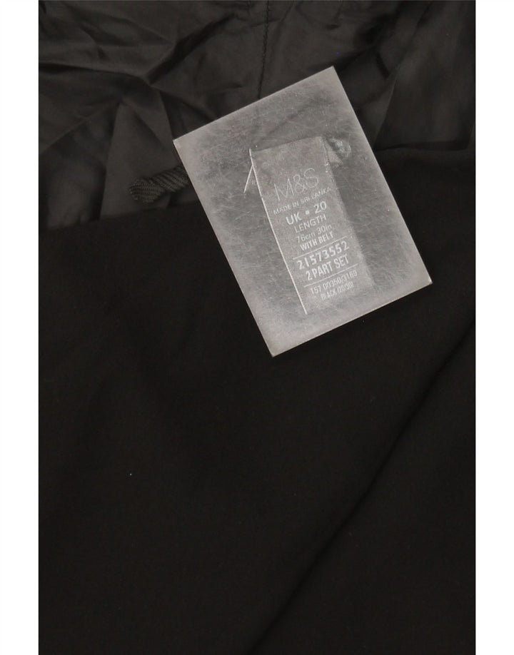 Fustă A-Line pentru femei Marks & Spencer UK 20 2XL W40 Poliester negru