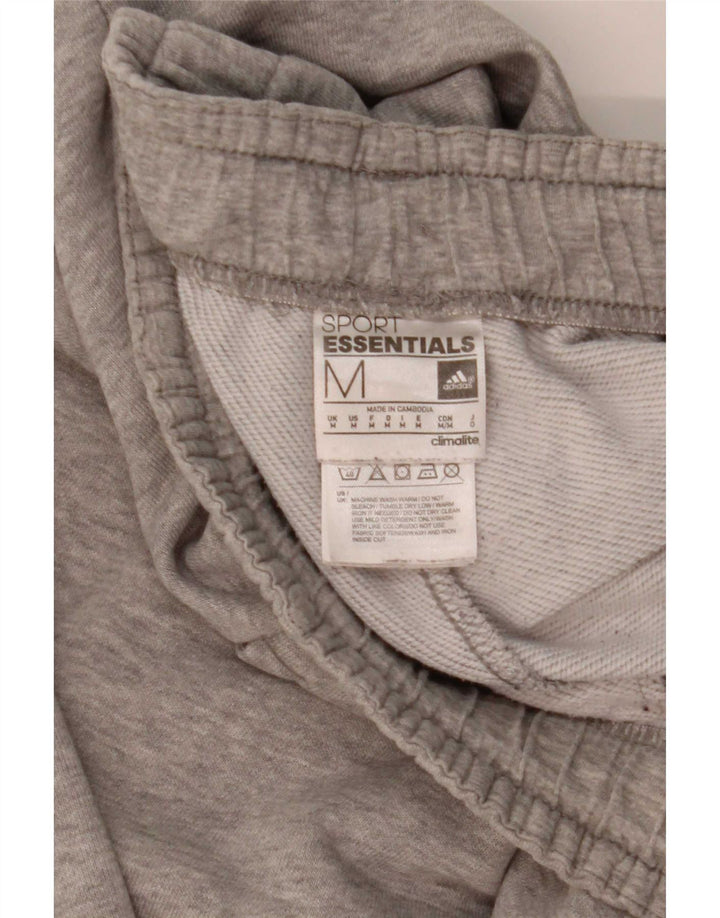 Pantaloni de trening Adidas Climalite pentru bărbați, bumbac gri mediu