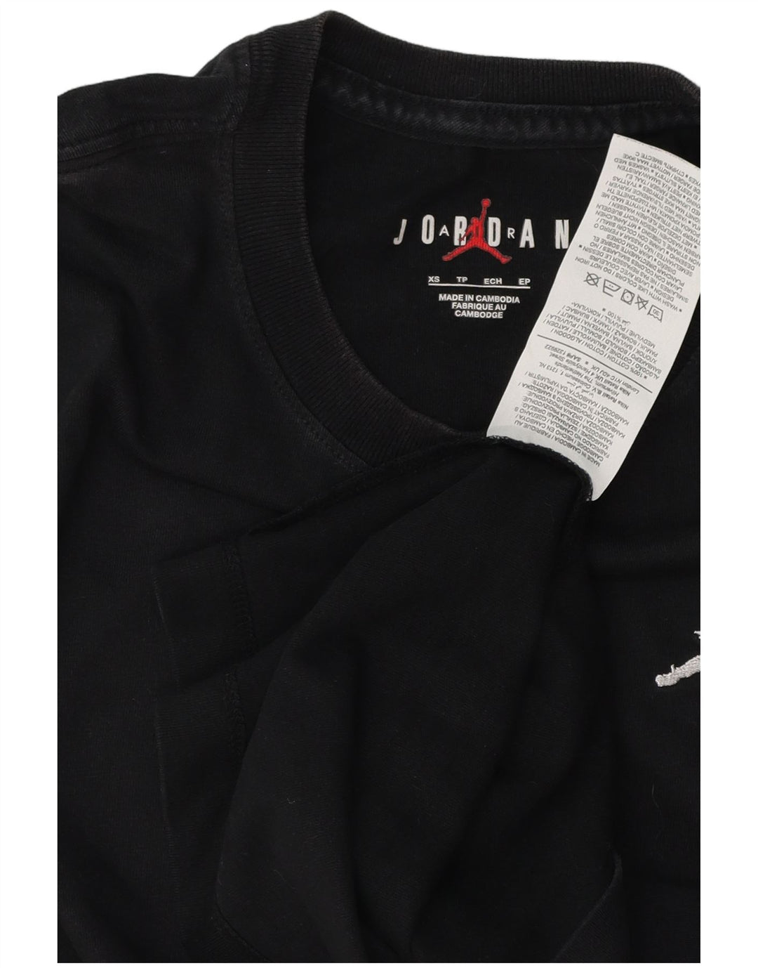 Tricou pentru bărbați Jordan Top XS Bumbac negru