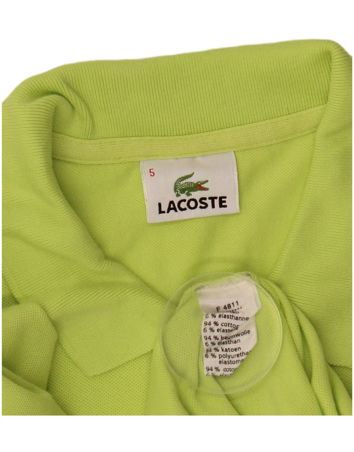 Tricou polo pentru bărbați LACOSTE Mărimea 5, bumbac verde mare