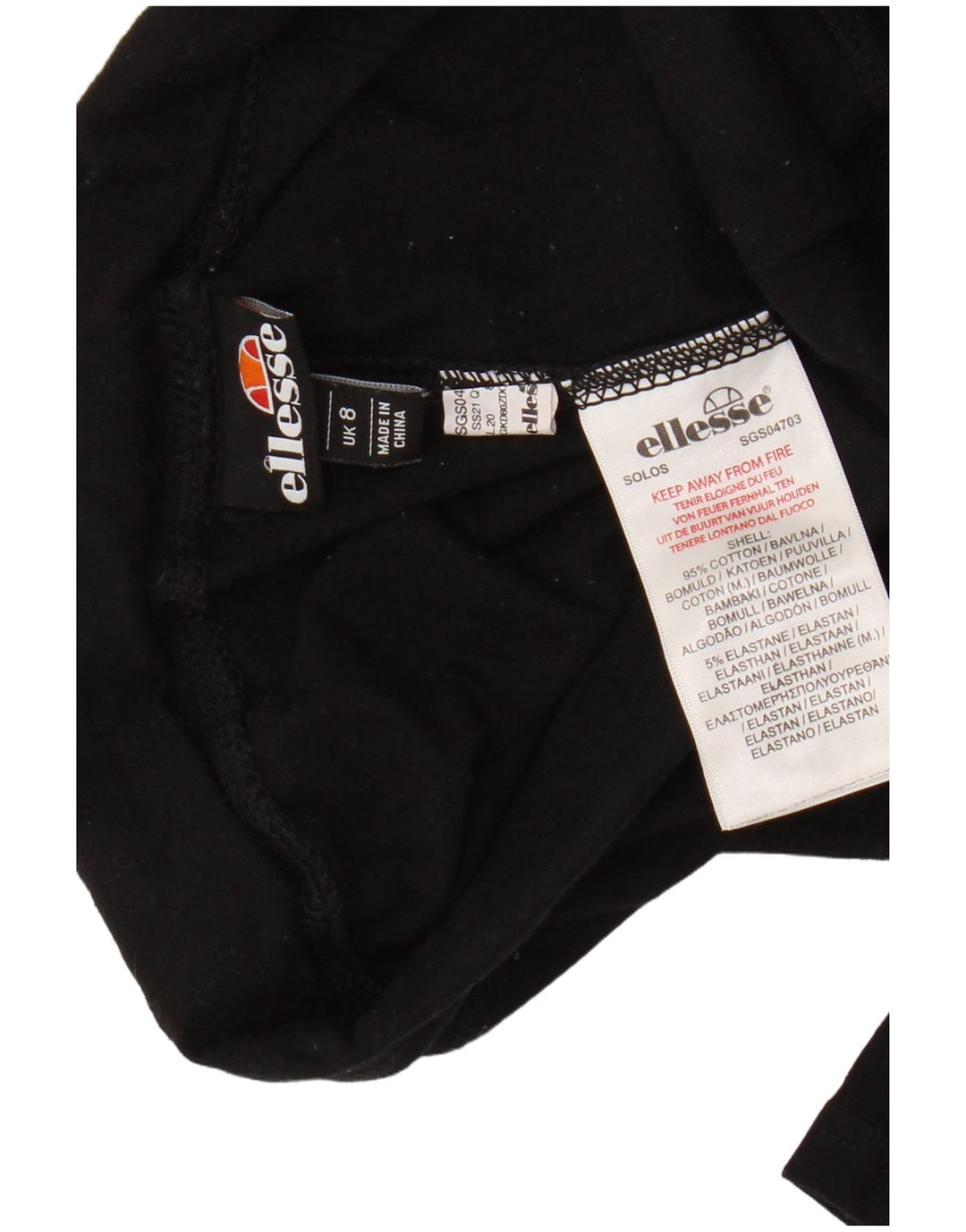Leggings cu grafic pentru femei Ellesse UK 8, bumbac negru mic