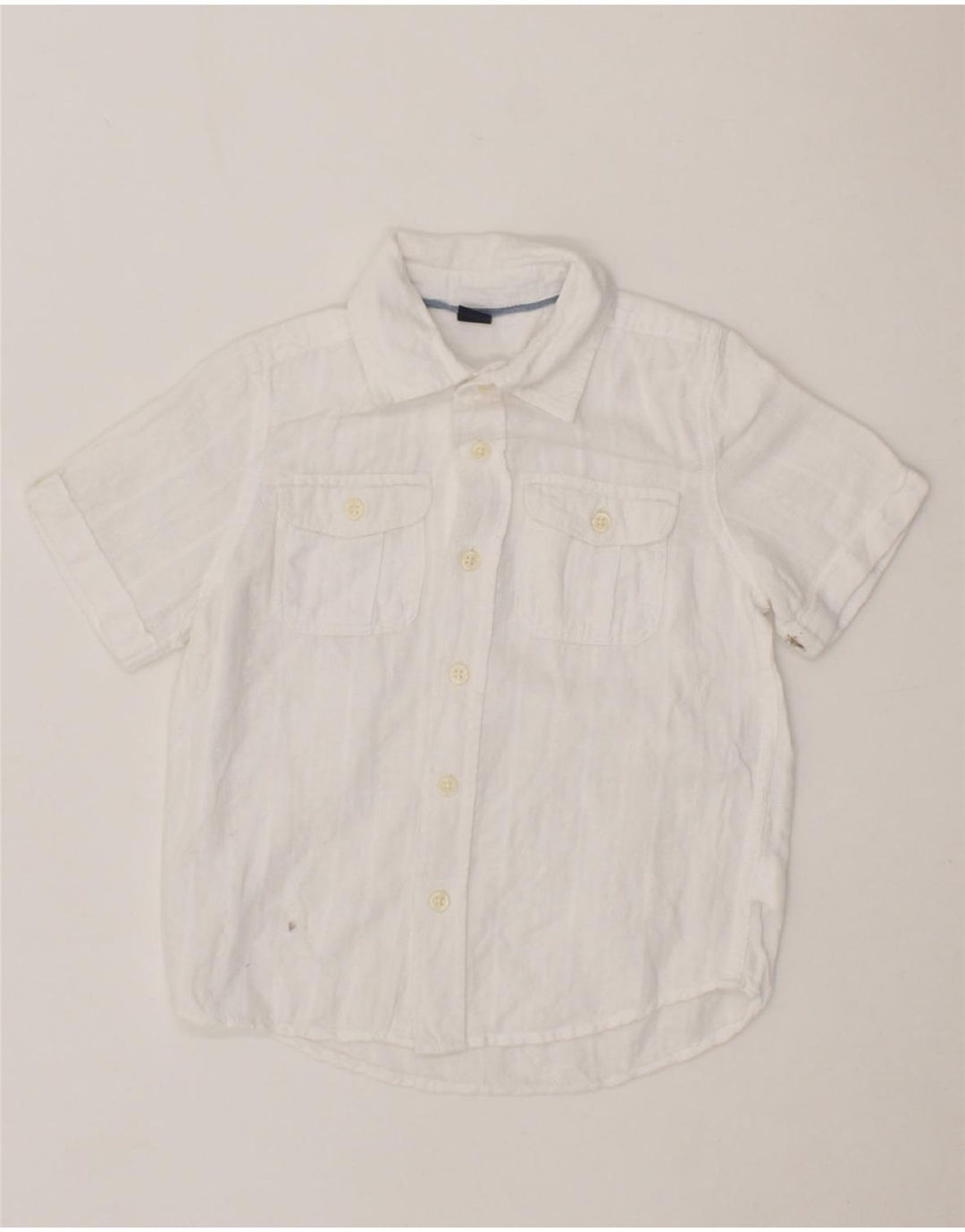 GAP Boys Short Sleeve Shirt 4-5 Years White Cotton Vintage Gap and Second-Hand Gap from Messina Hembry 