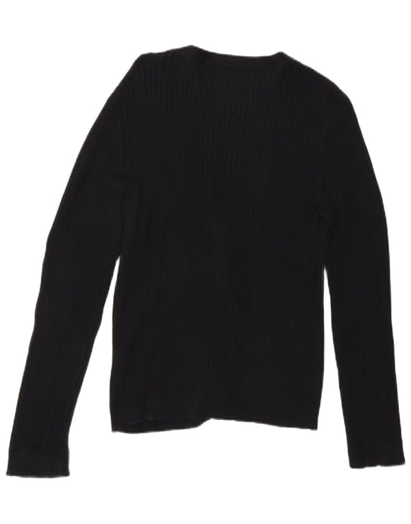 Pulover cardigan mic pentru femei Chaps UK 14 bumbac mediu negru