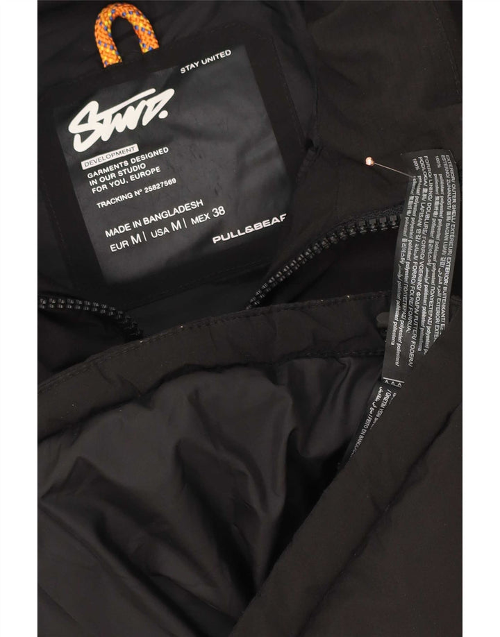 Gilet căptușit pentru bărbați Pull & Bear UK 38 Poliester mediu negru
