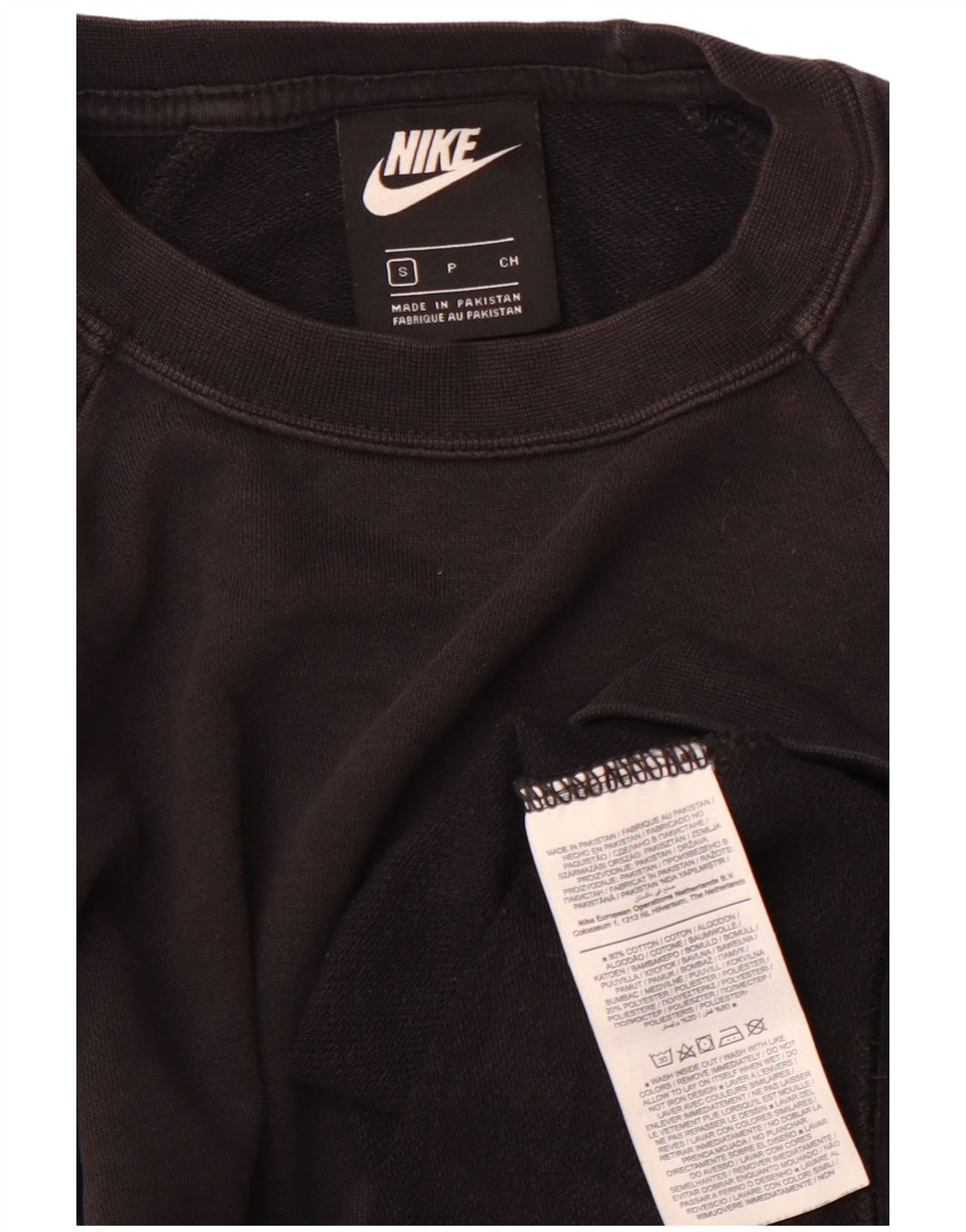 Pulover supradimensionat pentru femei Nike UK 10 Bumbac negru mic