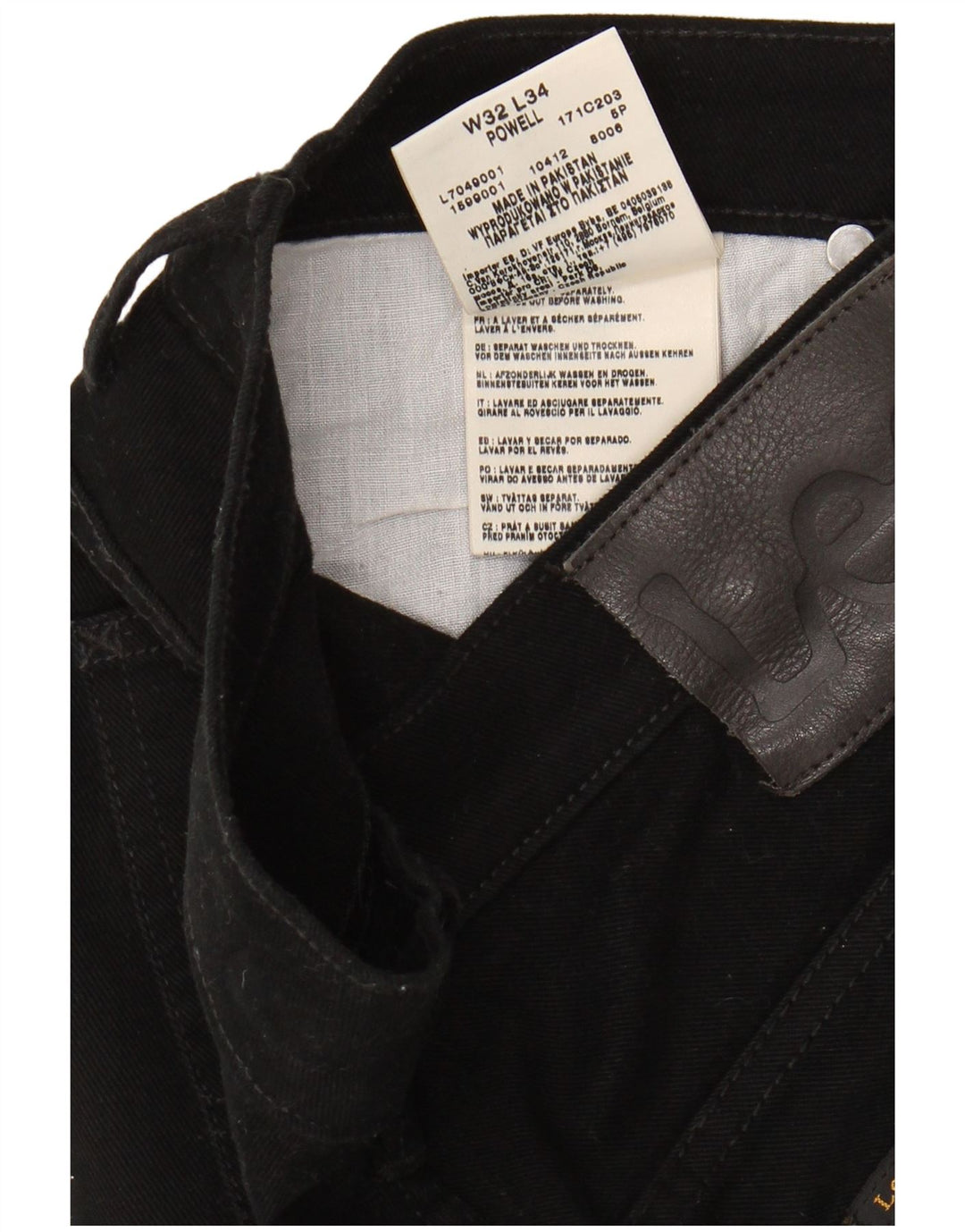 Blugi LEE Powell Slim pentru bărbați W32 L31 bumbac negru