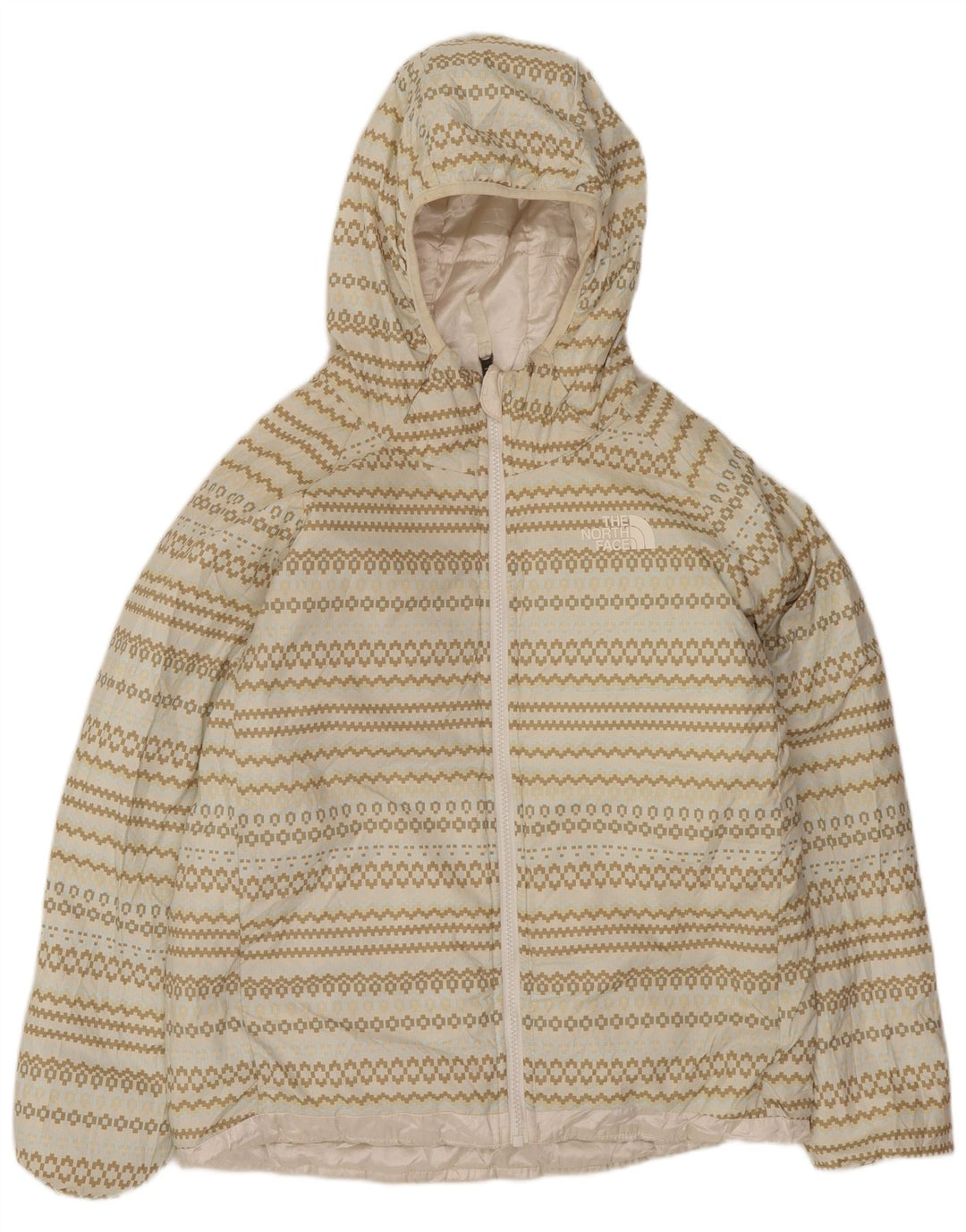 Jachetă căptușită pentru fete The North Face, 11-12 ani, mare din poliester alb